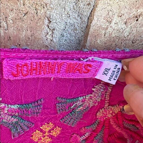 Johnny Was Magenta Embroidered Blouse - Picture 3 of 9